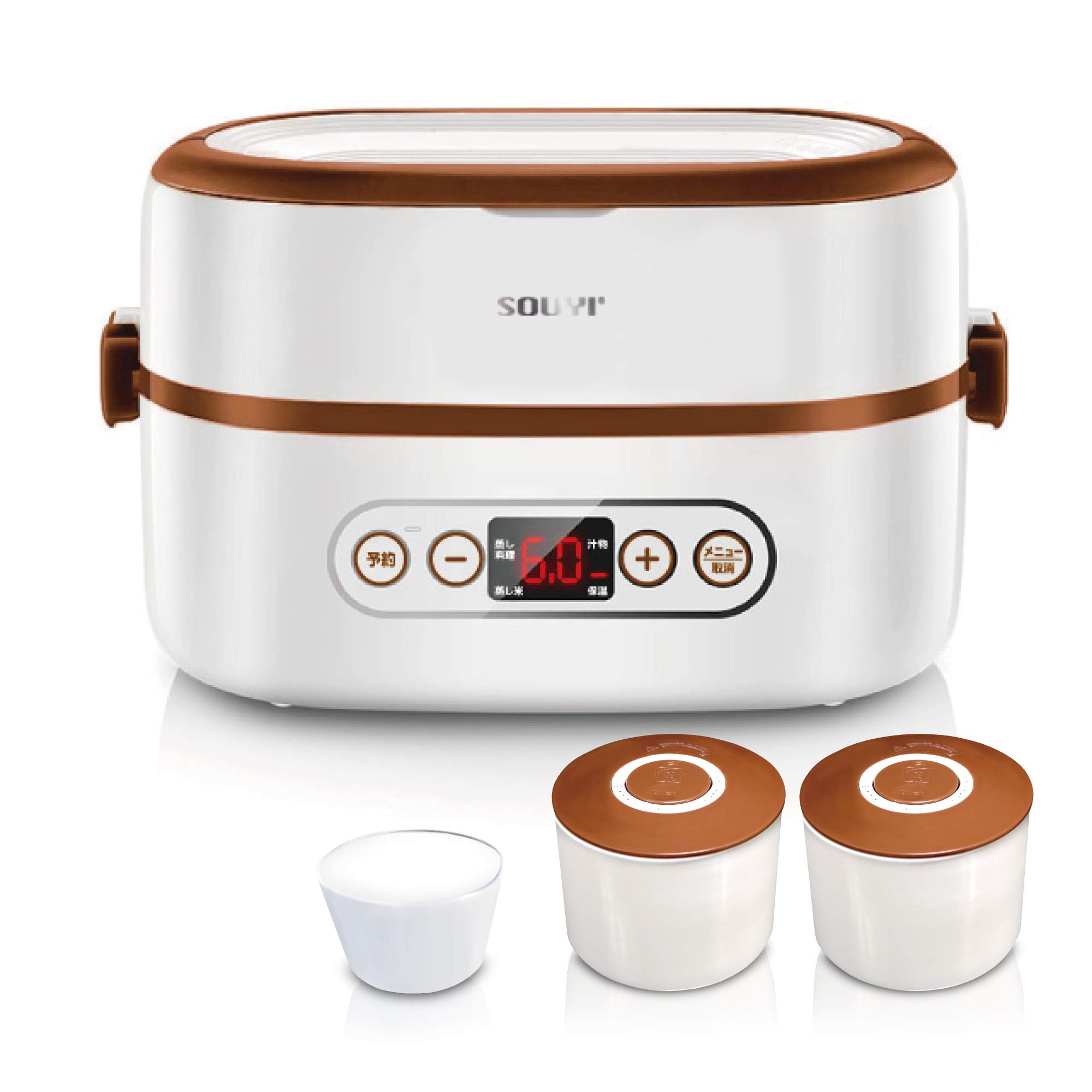【中古】【非常に良い】ソウイ (SOUYI) コンパクト マルチ 炊飯器 1合 [ タイマー予約/保温機能 ] ライスクッカー ひとり暮らし用 ミニ炊飯器 小型炊飯器 (ホワイト)