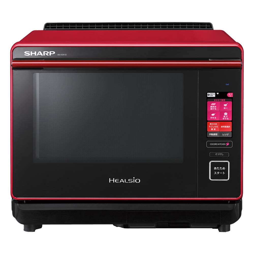 【中古】【非常に良い】シャープ スチームオーブンレンジ ヘルシオ 30L コンベクション 2段調理 レッド AX-XA10-R