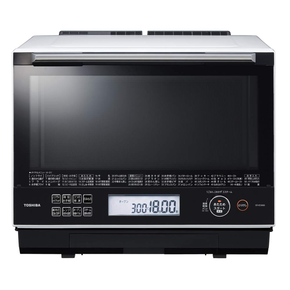 【中古】【非常に良い】東芝 過熱水蒸気オーブンレンジ 30L 石窯ドーム ER-VD3000-W