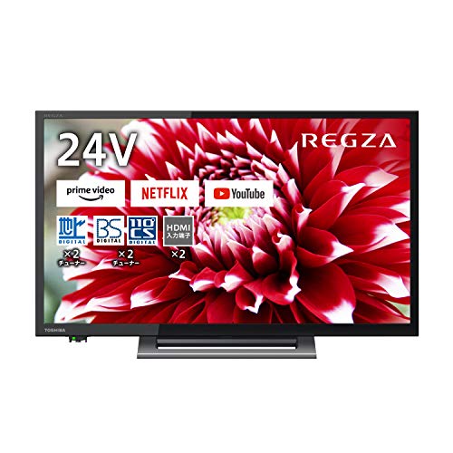 【中古】【非常に良い】REGZA 24V型 液晶テレビ レグザ 24V34 ハイビジョン 外付けHDD 裏番組録画 ネット動画対応 （2020年モデル）