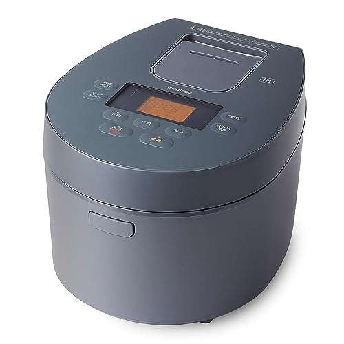 【中古】【非常に良い】アイリスオーヤマ 炊飯器 5.5合 IH式 デザインタイプ 50銘柄炊き分け機能 極厚火釜 ヘルシーメニュー 低温調理機能 パン・ケーキ機能 グレー RC-IL50-H