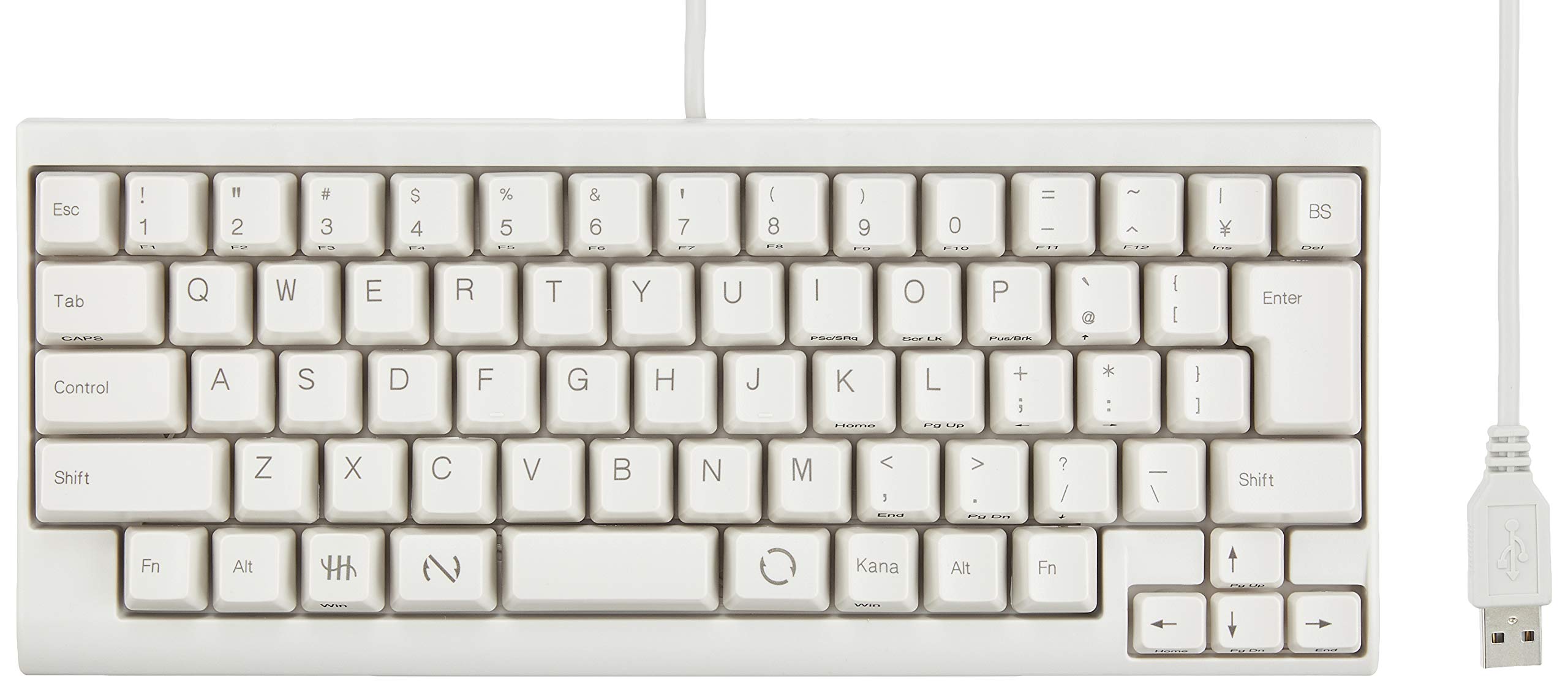 【中古】【人並み外れたに好いたらしい】PFU Happy Hacking Keyboard Lite2 日本語取り合わせかな印字なし USB鍵盤 白いこと PD-KB220W/U