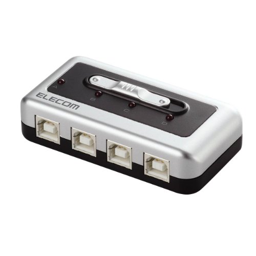【中古】【人並み外れたに好いたらしい】エレコム USBうつり変わり器 手動 2.0相応う 4台 U2SW-T4