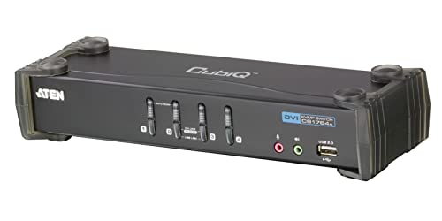 【中古】【非常に良い】ATEN 4ポート DVI KVMP CS1764A