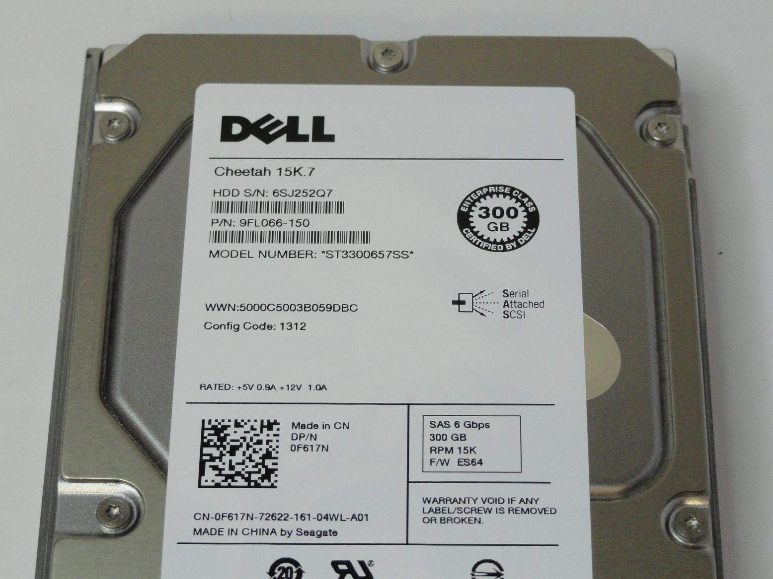 【中古】【非常に良い】DELL 148J7 9LB066-251 ST9300503SS 300GB 10K 6G SED SFF SAS HARD DRIVE|ドリエムコーポレーション