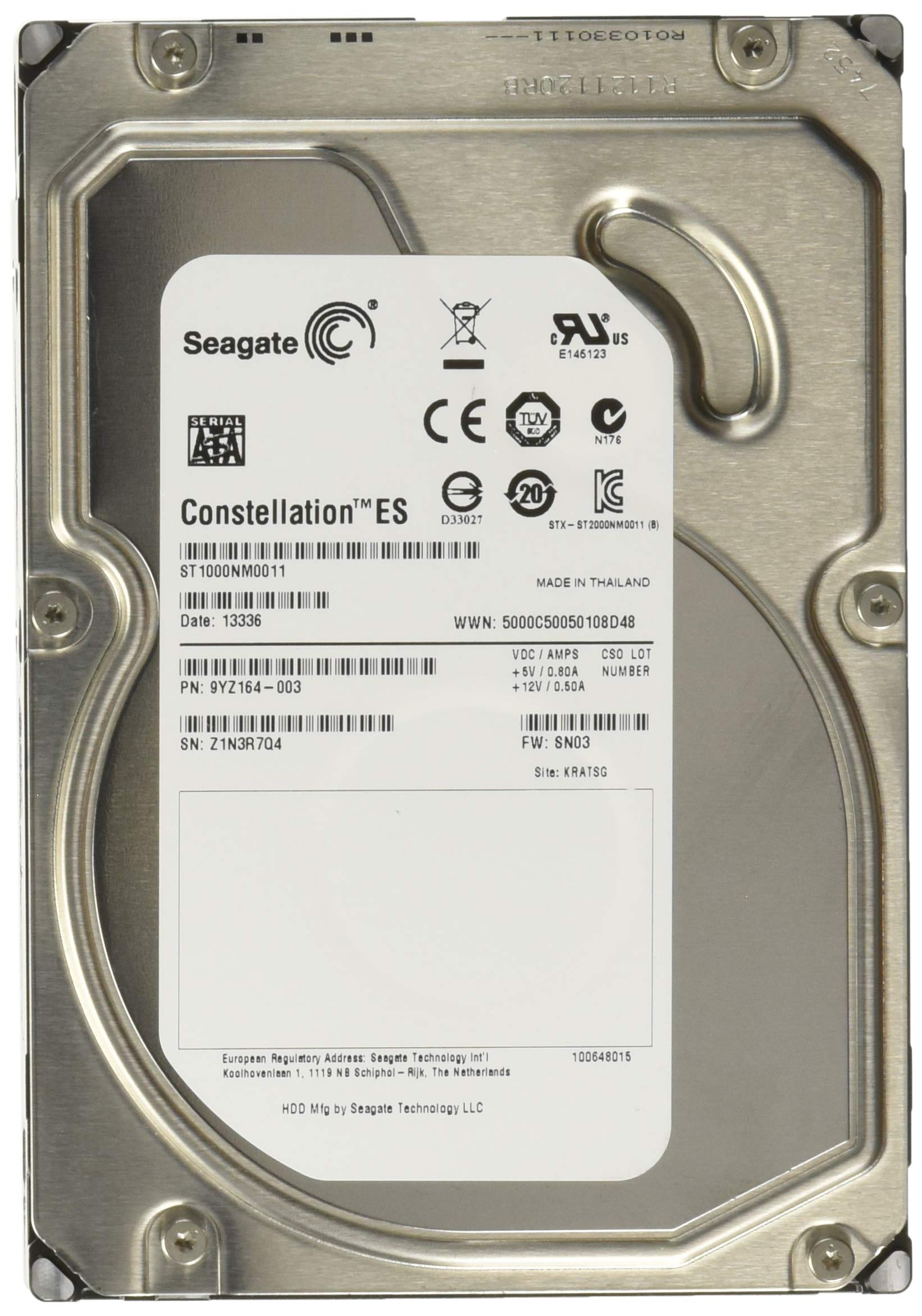 【中古】【非常に良い】Constellation ES ST1000NM0011 1TB 内蔵ハードドライブ
