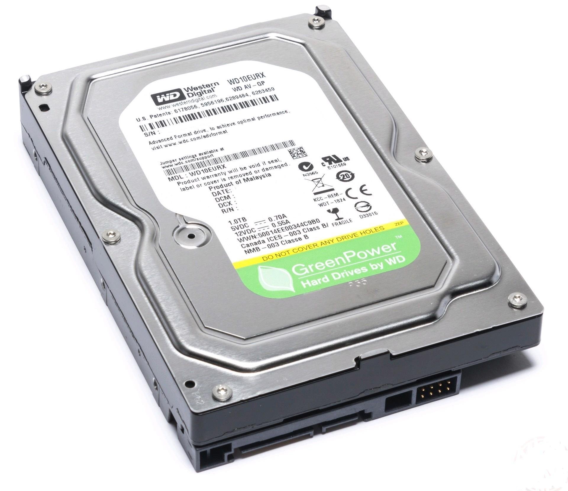 【中古】【非常に良い】Western Digital HDD 1TB WD AV-GP TV録画 オーディオ/ビデオ 3.5インチ 内蔵HDD WD10EURX 【国内】