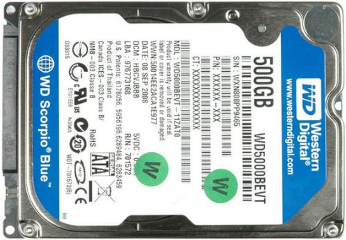 【中古】【非常に良い】Western Digital WD WD5000BEVT HDD SATA/300 500GB 2.5 5400RPM 蠍座|ドリエムコーポレーション