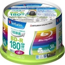 【中古】【非常に良い】バーベイタム 6倍速対応BD-R 50枚パック 25GB ホワイトプリンタブルVerbatim VBR130RP50V1 [PC]