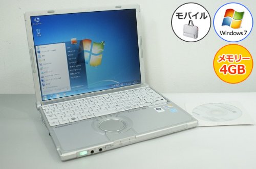 【中古】【非常に良い】【中古パソコン】 ノートパソコン Panasonic レッツノート CF-T8 Core2Duo-1.40GHz 4GB 160GB Windows7搭載 12.1型 1024x768 無線LAN|ドリエムコーポレーション
