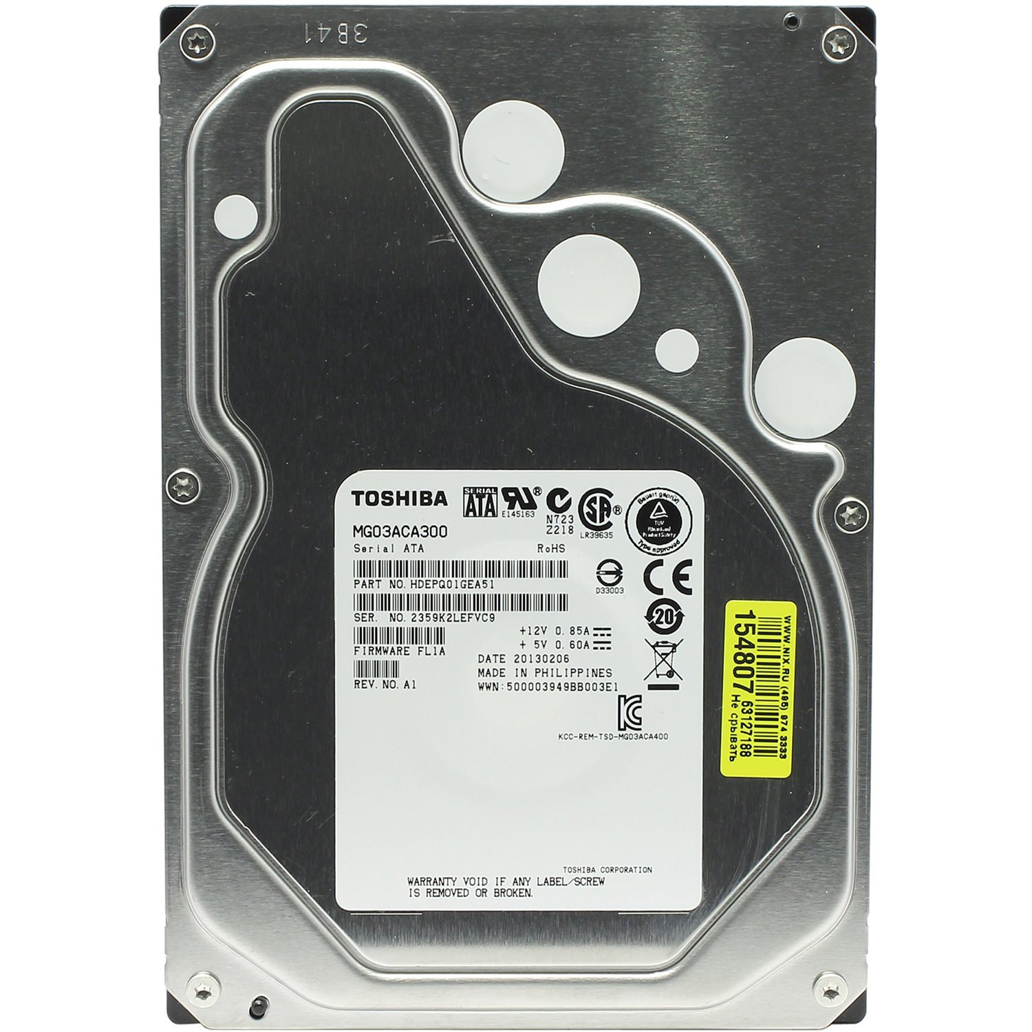 【中古】【非常に良い】TOSHIBA MG03ACA300 3TB SATA 3.5インチ HDD [並行輸入品]