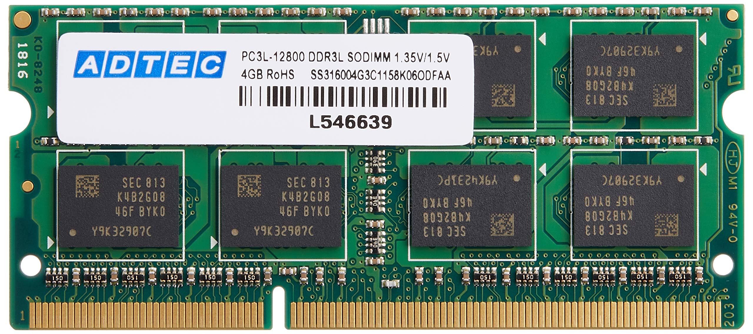 【中古】【人並み外れたに好いたらしい】所在地テック DDR3-1600/パソコン3-12800 SO-DIMM 4GB 低起電力 ADS12800N-L4G