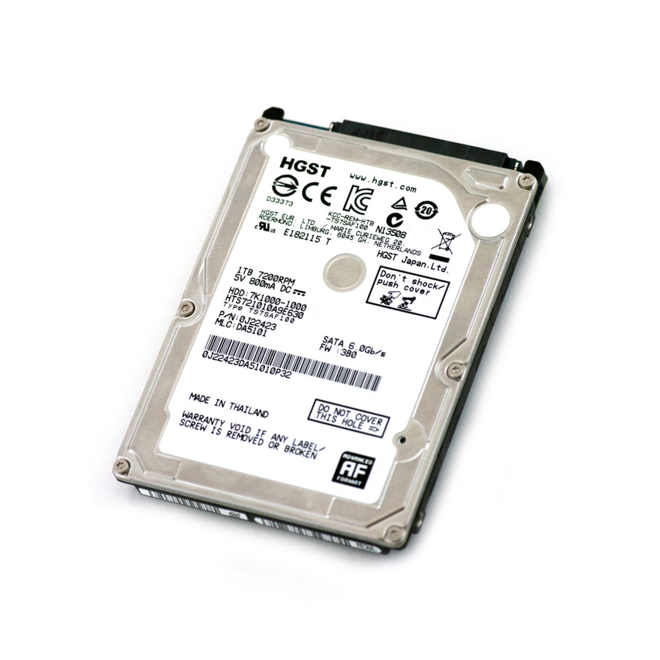 【中古】【非常に良い】HGST Travelstar 2.5inch 9.5mm 1TB 7200rpm 6.0Gb/s 32MB SATA HTS721010A9E630