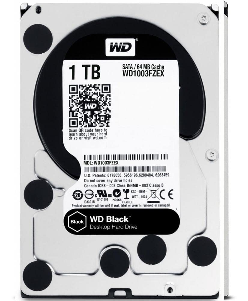 【中古】【非常に良い】Western Digital HDD 1TB WD Black PCゲーム クリエイティブプロ 3.5インチ 内蔵HDD WD1003FZEX