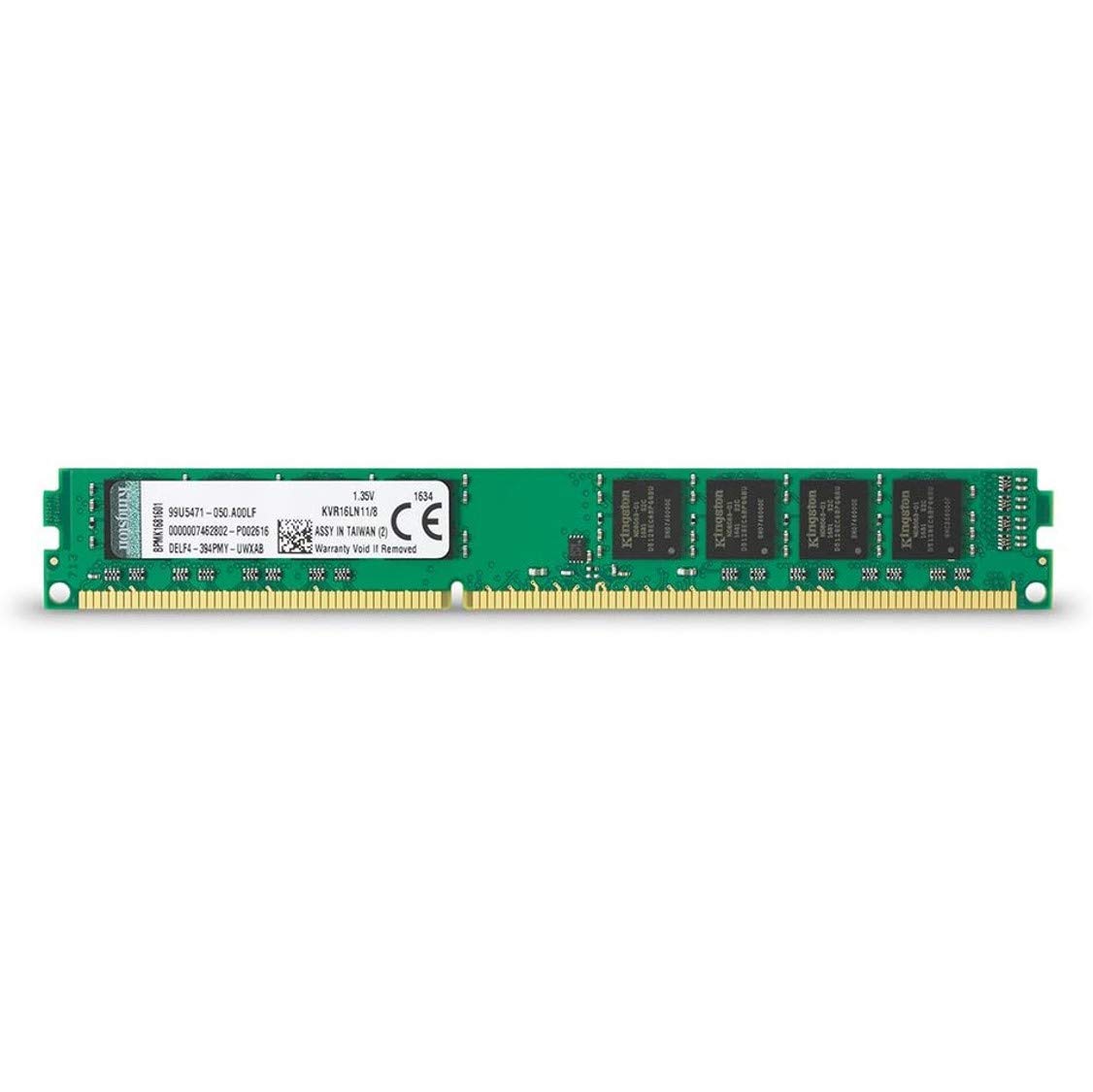 【中古】【非常に良い】キングストン Kingston デスクトップPC用 メモリ DDR3L 1600 (PC3L-12800) 8GB CL11 1.35V Non-ECC DIMM 240pin KVR16LN11/