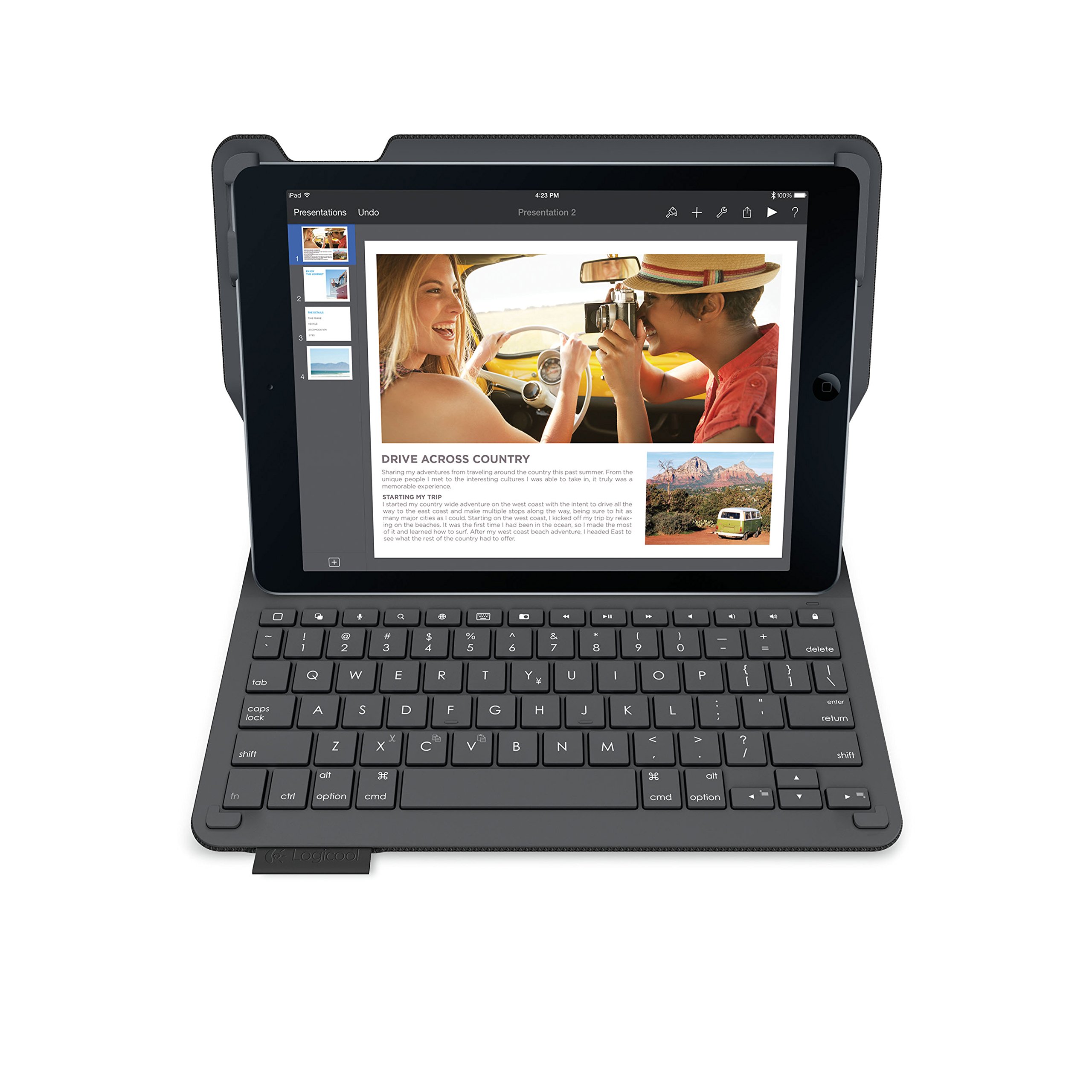 【中古】【非常に良い】LOGICOOL キーボード?体型保護ケース for iPad Air 2 ブラック iK1051BK