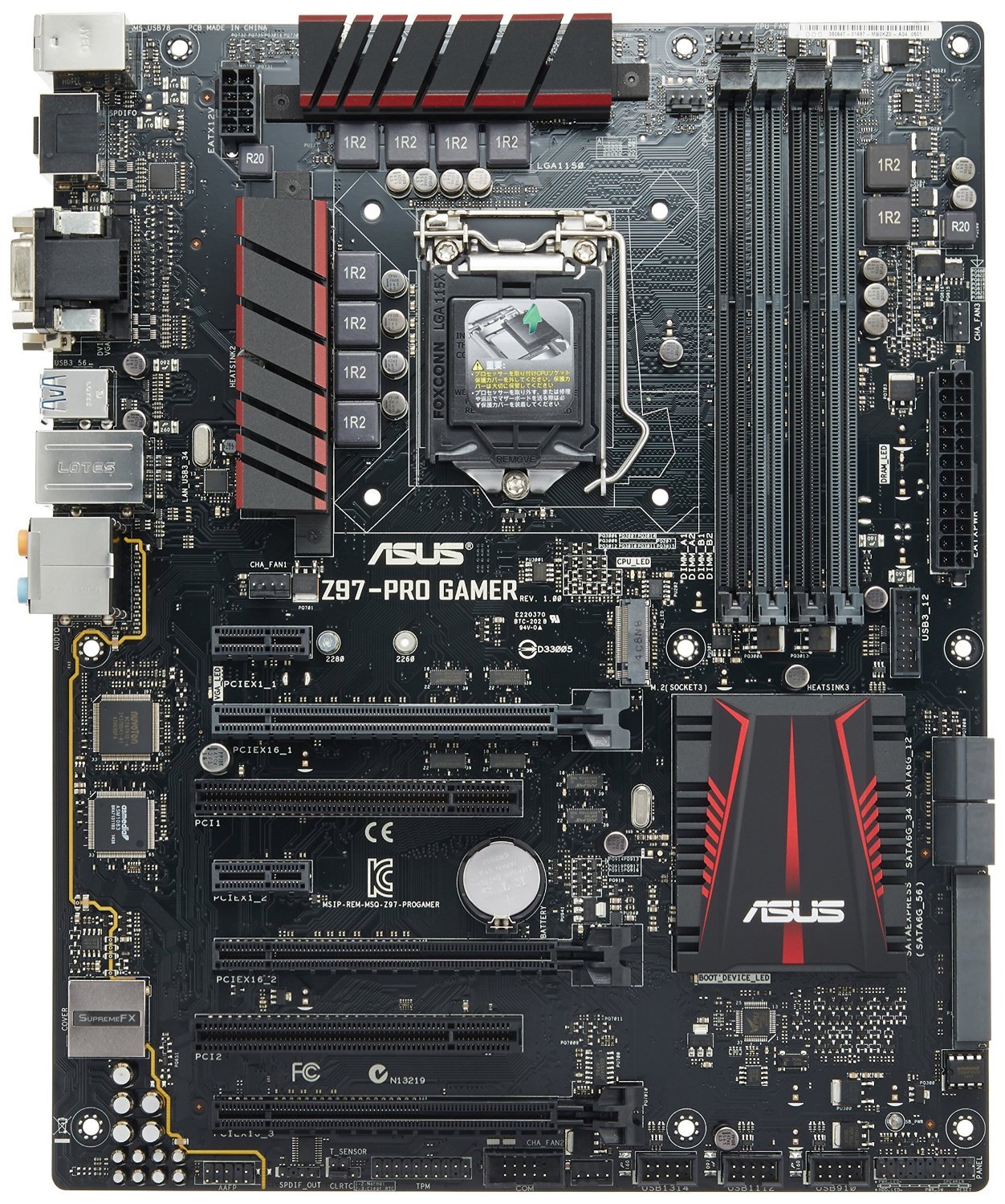 【中古】【非常に良い】ASUSTeK Intel Z97搭載 ゲーマー向けゲーミングマザーボード Z97-PRO GAMER 【ATX】