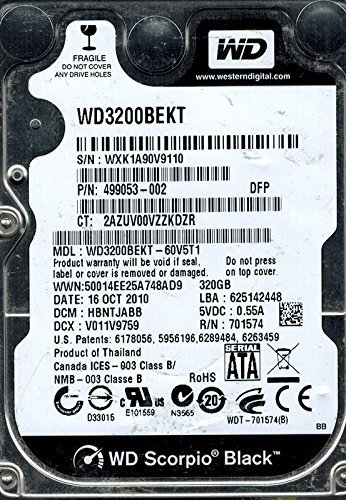 【中古】【人並み外れたに好いたらしい】Western Digital wd3200bekt-60 V5t1 320 GB DCM : hbntjabb