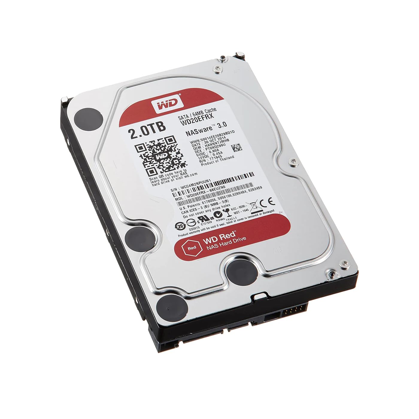 【中古】【非常に良い】Western Digital wd20efrx-68ax9 N0 2tb NAS DCM : harckvjma WDレッド 26,845円