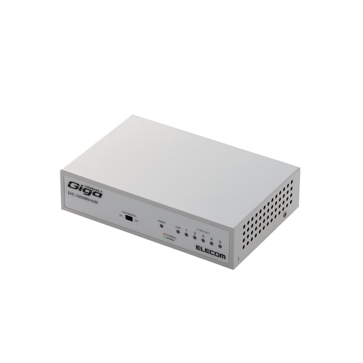 【中古】【非常に良い】エレコム スイッチングハブ ギガビット 5ポート マグネット付き 電源内蔵 金属筺体 EHC-G05MN-HJW