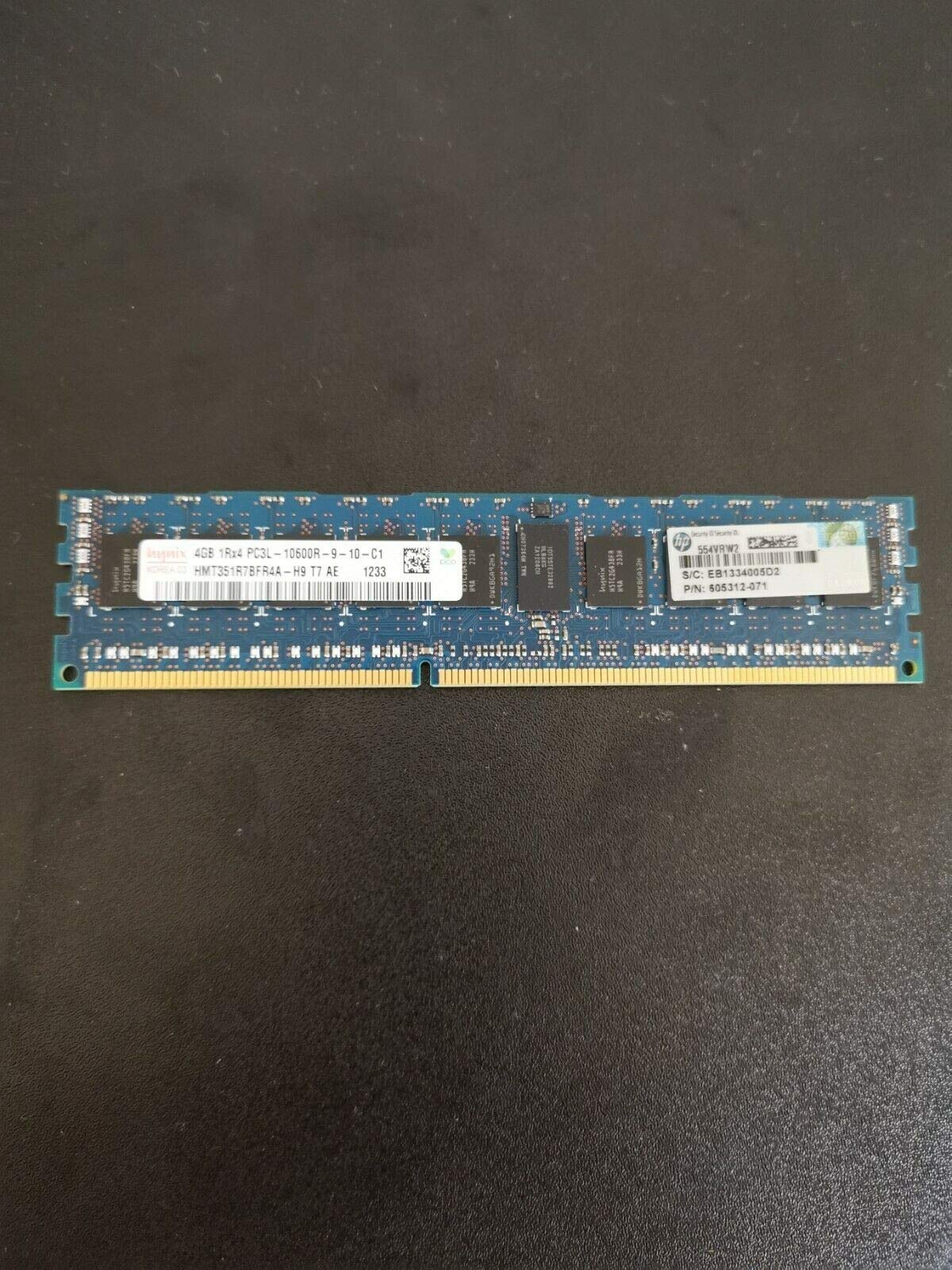【中古】【人並み外れたに好いたらしい】HYNIX HMT351R7BFR4A-H9 4GB サーヴァー DIMM DDR3 マイコン10600(1333) REG ECC 1.35v 1RX4 240 512MX72 512mX4 CL9