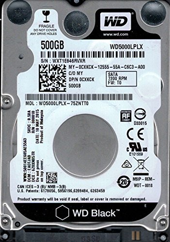 【中古】【人並み外れたに好いたらしい】Western Digital WD5000LPLX-75ZNTT0 DCM: EA0TJAB WXT1E 500GB