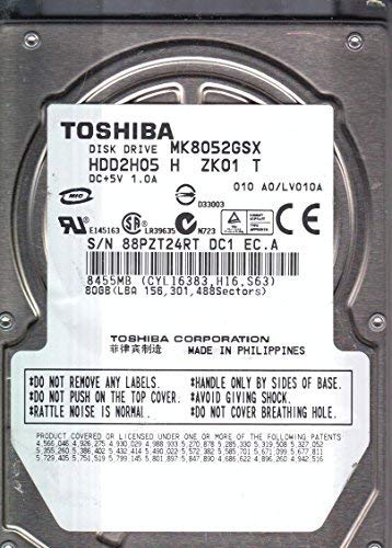 【中古】【非常に良い】Toshiba MK8052GSX 80GB 2.5-Inch 5400RPM SATA OEM Notebook Hard Drive by Toshiba [並行輸入品]