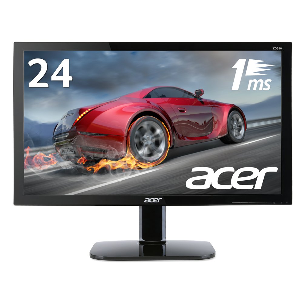 【中古】【非常に良い】Acer ゲーミングモニター KG240bmiix 24インチ/1ms/HDMI×2/スピーカー内蔵/ブラックブースト機能|ドリエムコーポレーション