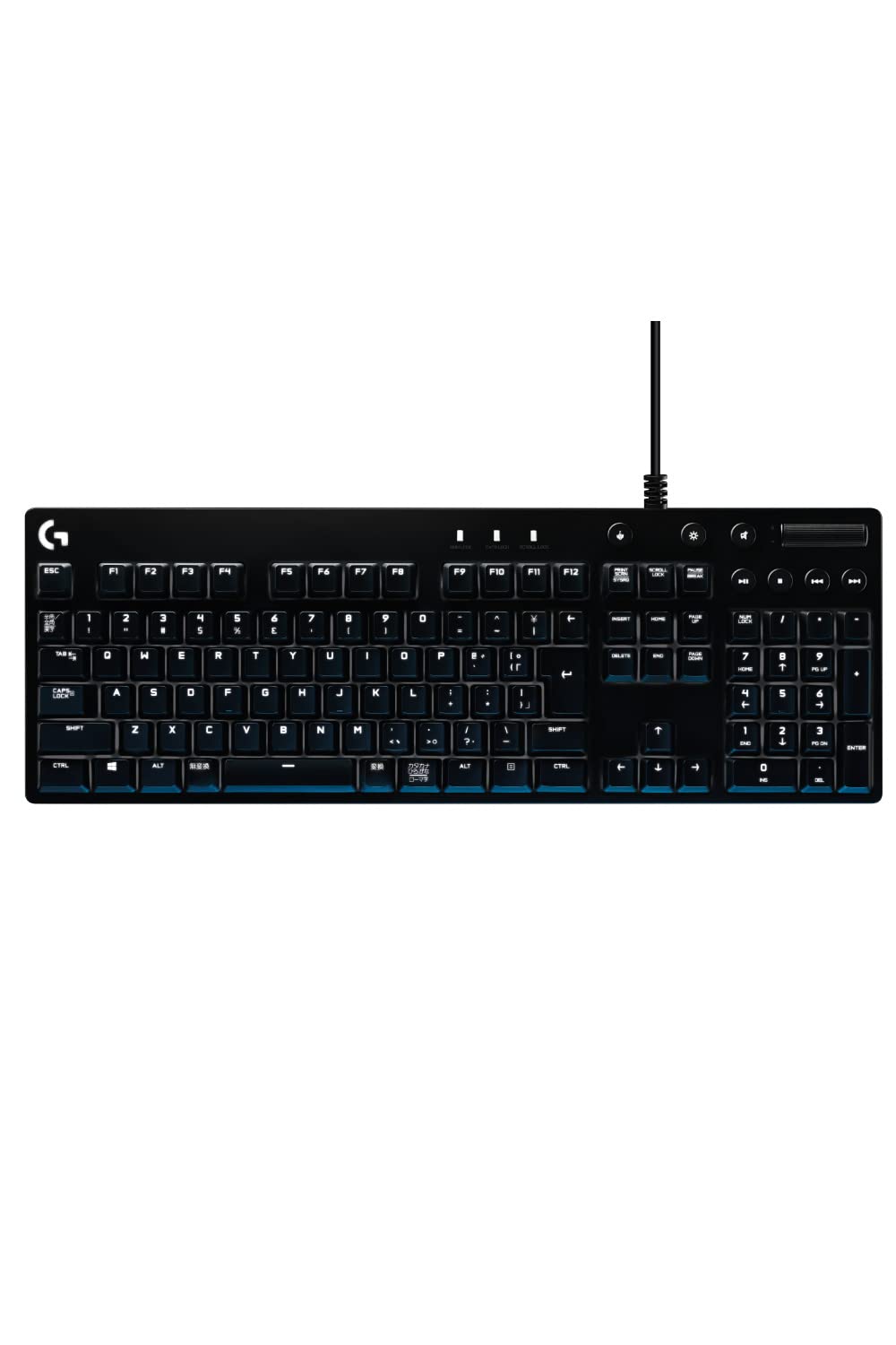 【中古】【非常に良い】Logicool G ロジクール G ゲーミングキーボード 有線 G610BL 日本語配列 青軸 メカニカル キーボード 専用メディアコントロール カスタムボタンマクロ ホワイト バックライト 【