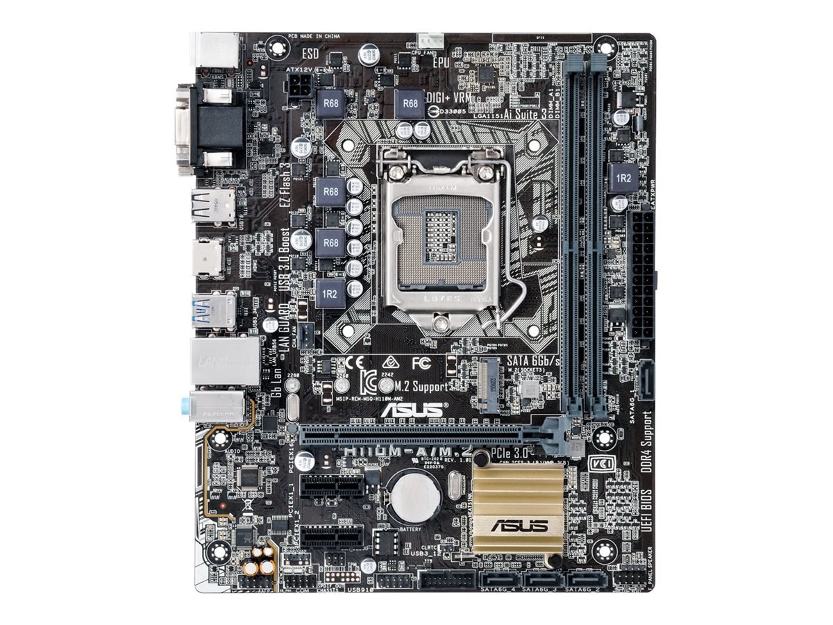 【中古】【非常に良い】ASUSTeK Intel H110搭載 マザーボード LGA1151対応 H110M-A/M.2 【microATX】