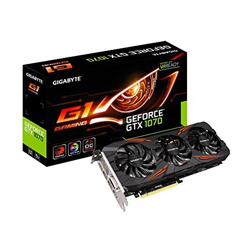 【中古】【人並み外れたに好いたらしい】Gigabyte GeForce GTX 1070 G1 Gaming Video/Graphics Cards GV-N1070G1 GAMING-8GD [並行輸入品]