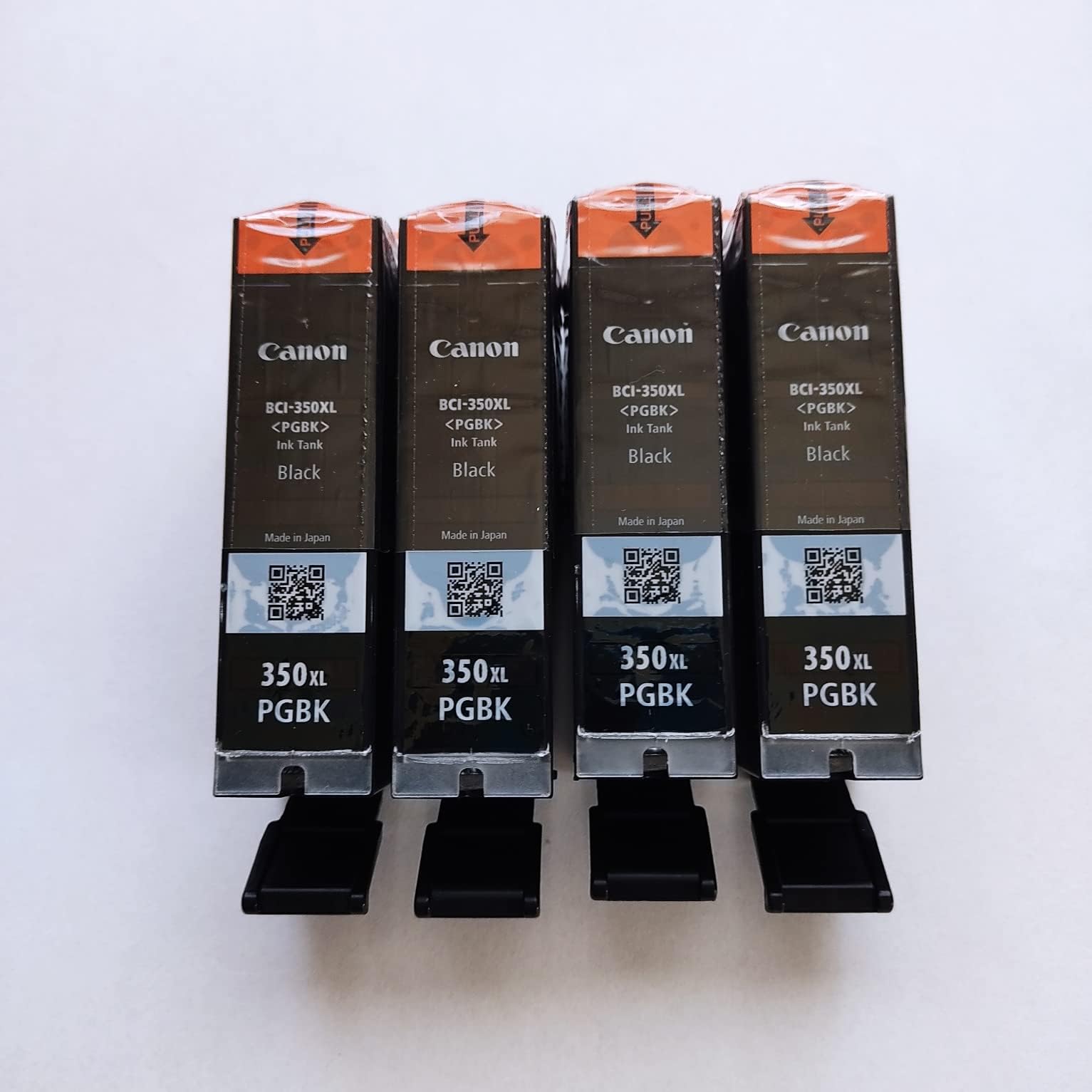 【中古】【非常に良い】BCI-350XLPGBK ブラック CANON インクカートリッジ 純正品 【4本セット(2本×2箱)】