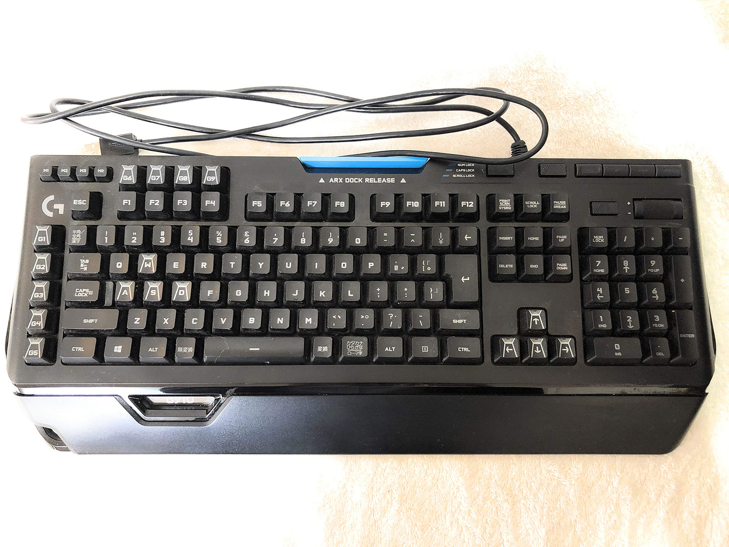 【中古】【非常に良い】Logicool G ロジクール G ゲーミングキーボード 有線 G910r タクタイル メカニカル キーボード 日本語配列 LIGHTSYNC RGB パームレスト 【 限定壁紙ダウンロード付き】