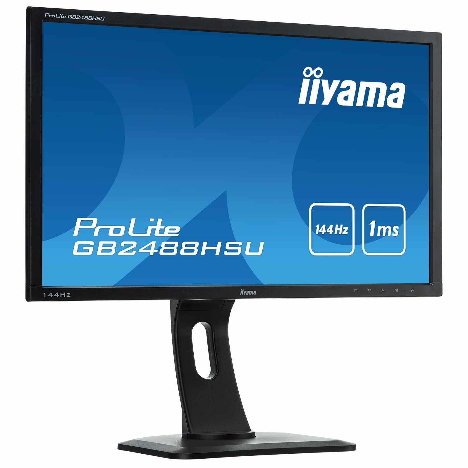 【中古】【非常に良い】iiyama ゲーミング モニター ディスプレイ GB2488HSU-B3 (24インチ/144Hz/1ms/昇降スタンド付/フルHD/TN/DisplayPortHDMI×2DVI-D) 【AVA|ドリエムコーポレーション