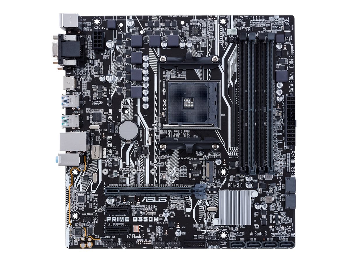 【中古】【人並み外れたに好いたらしい】ASUSTeK AMD B350申し受ける 母じゃ人ゲーム盤 PRIME B350M-A【μATX】 パソコン・周辺機器-PCパーツ-マザーボード