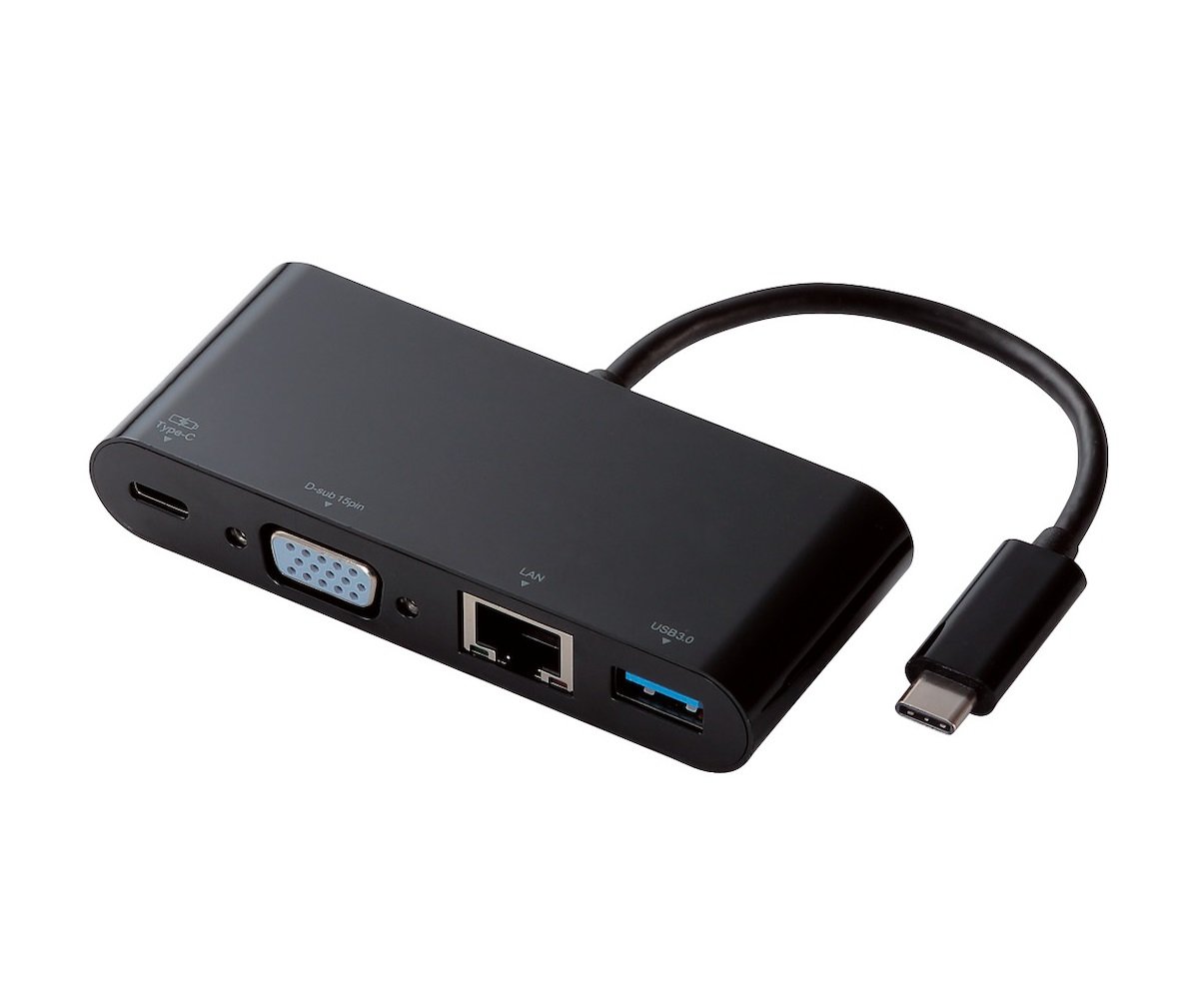 【中古】【非常に良い】エレコム ドッキングステーション usb-c ハブ パワーデリバリー対応 VGAタイプ ブラック DST-C03BK