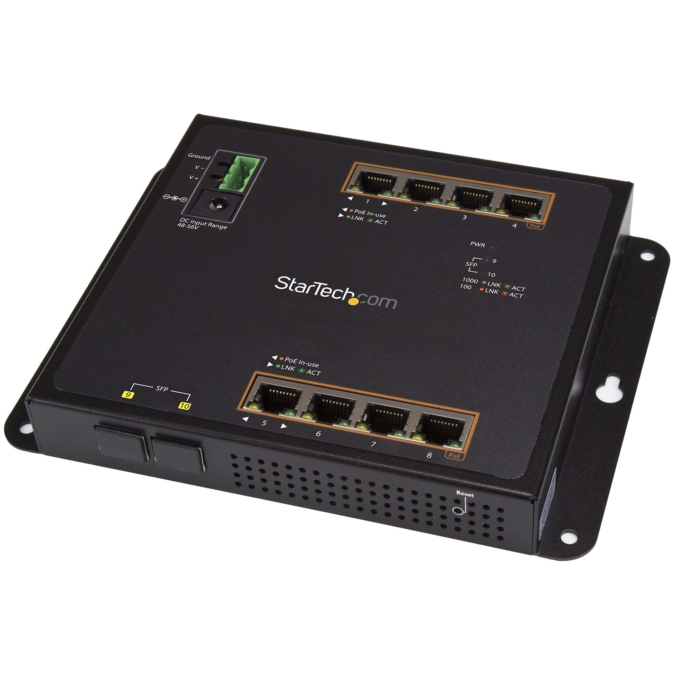 【中古】【人並み外れたに好いたらしい】StarTech.com 8界面PoE+給電役立つこと付き添い人ギガビットイーサネット相応うマネージスイッチ 2界面SFP積み上げる ウォールマウント相応う GbE相応うスイッチングこしき IES101GP2SFW