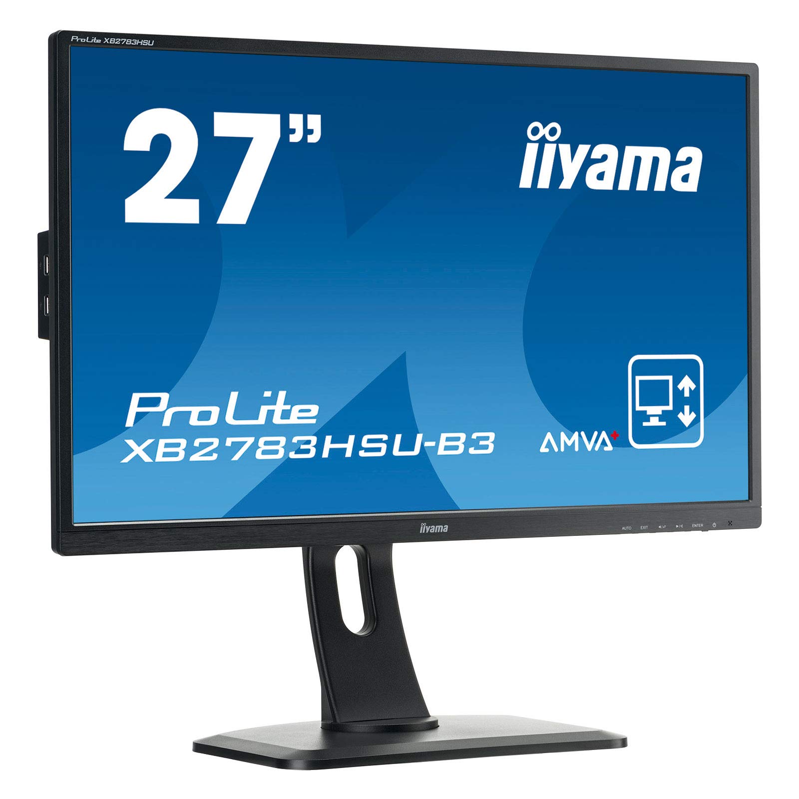 【中古】【人並み外れたに好いたらしい】iiyama 管する 見せびらかす XB2783HSU-B3 (27in/盛りだくさん固定ディスク(1920×1080)/AMVA+/DisplayPortHDMID-sub/昇降/3年言いはなつ)
