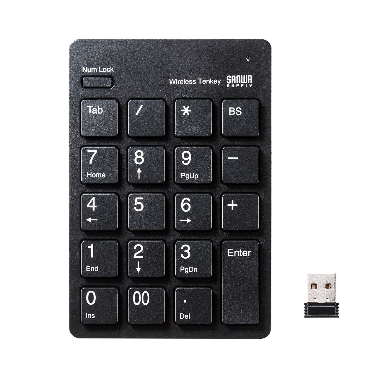【中古】【非常に良い】サンワサプライ ワイヤレスUSBテンキー ブラック NT-WL20BK