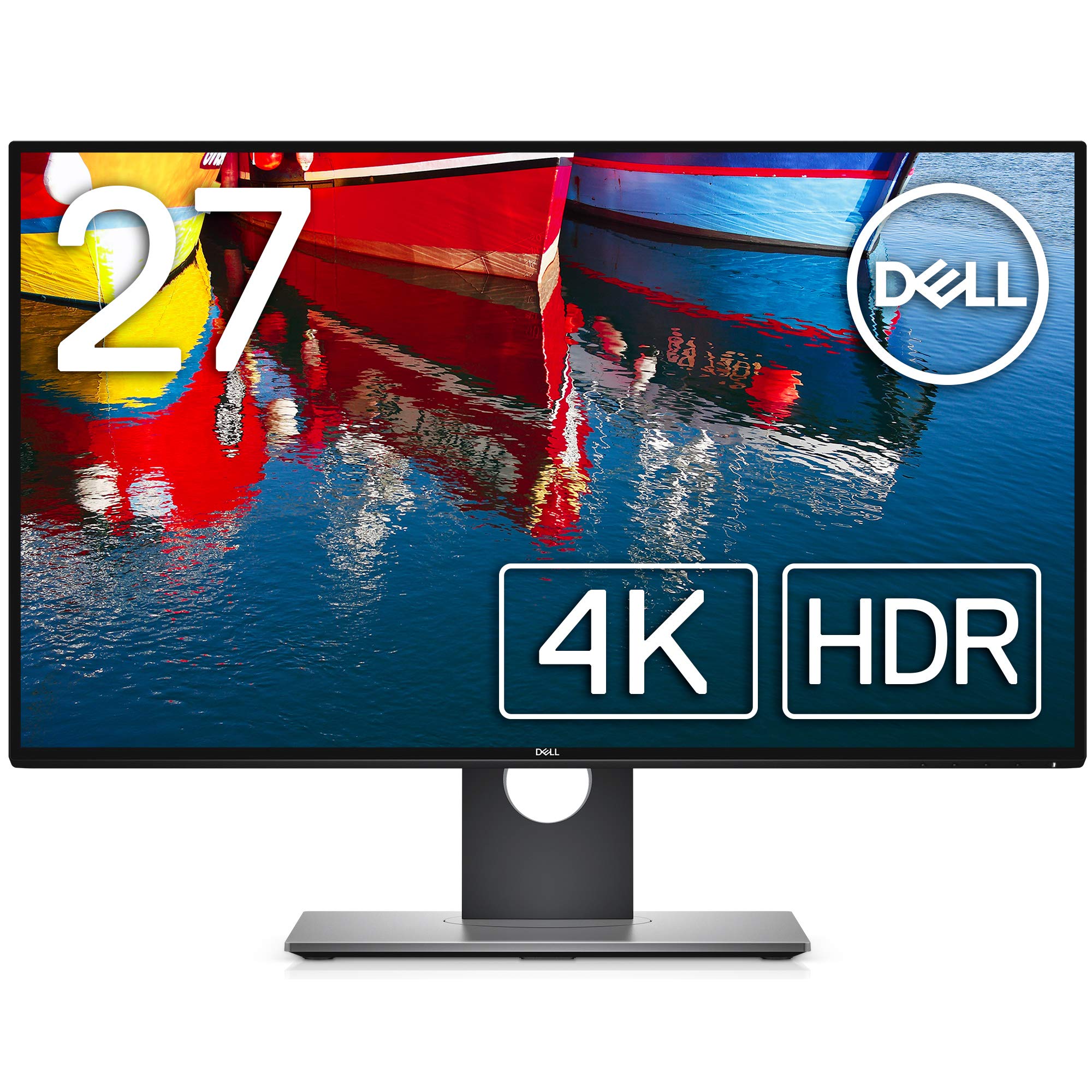 【中古】【非常に良い】Dell モニター 27インチ 超広視野角&フレームレス/4K/IPS 非光沢/HDR10対応/DPmDPx2HDMI/高さ調整 回転/プレミアムパネル3年保証 U2718Q