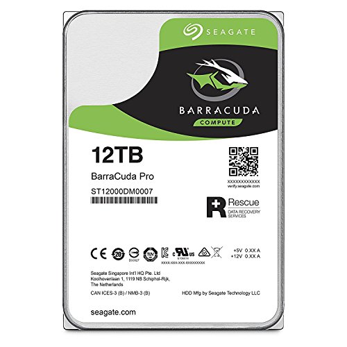 【中古】【人並み外れたに好いたらしい】Seagate 12結核症 BarraCuda Pro 7200RPM SATA 6GB/s 256MB Cache 3.5-Inch Internal Hard Drive (ST12000DM00