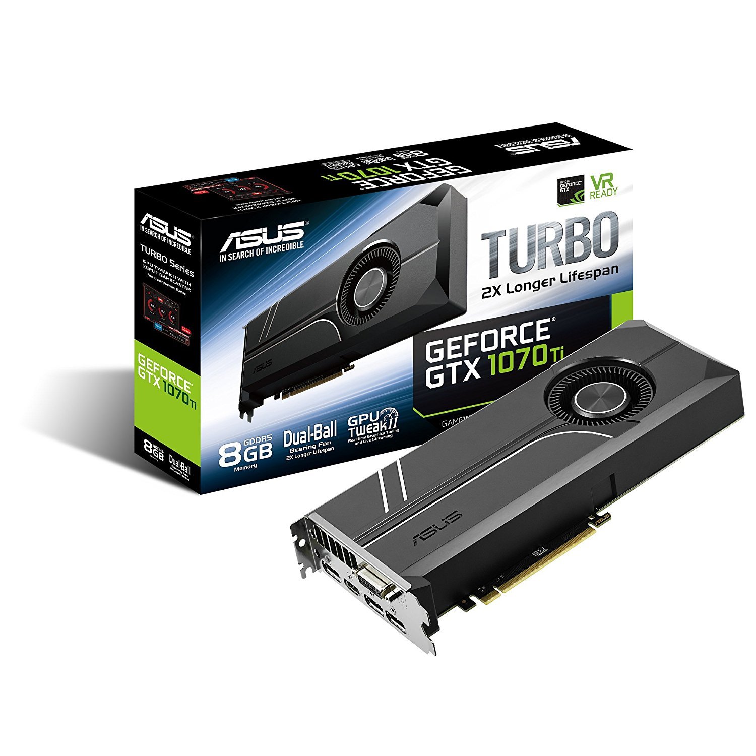 【中古】【人並み外れたに好いたらしい】ASUS ROG Strix GeForce GTX 1070 Ti 8GB GDDR5 現金前貸し～版 VR 成人女性 DP HDMI DVI ゲームグラフィックスカード (ROG-STRI
