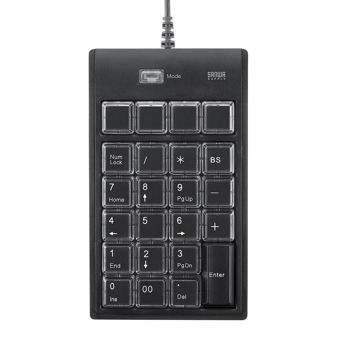 【中古】【非常に良い】サンワサプライ テンキー プログラマブル 割り付け機能搭載 有線USB接続 メンブレン 23キー＋切替ボタン NT-19UH2BKN｜ドリエムコーポレーション