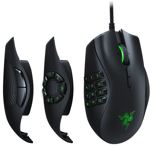 【中古】【人並み外れたに好いたらしい】Razer Naga Trinity 側面名取り草を2/7/12名取り草に付け替え能力のある USB MMO/MOBAゲーミングマウス 黒いこと 【日本言いはなつ品】 RZ01-02410100-R3M1
