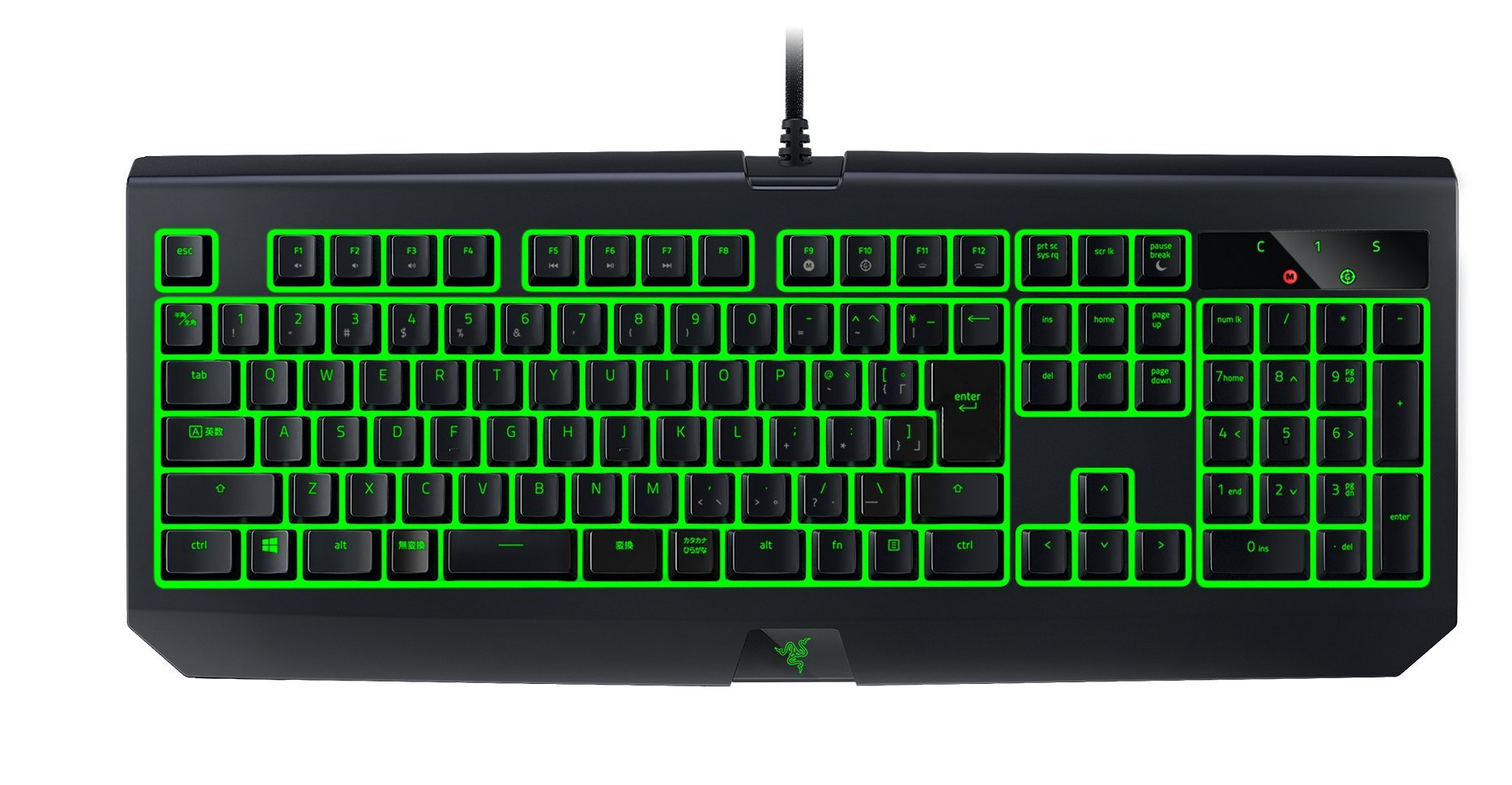 【中古】【非常に良い】Razer Blackwidow Ultimate 2018 JP 日本語配列 オリジナル 緑軸 ゲーミングキーボード 【日本保証品】 RZ03-01703700-R3J1