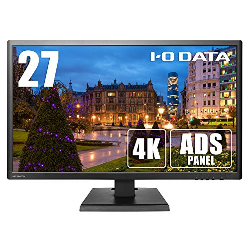 【中古】【非常に良い】I-O DATA 4K モニター ディスプレイ 27型/4K(60Hz)/HDR/ADSパネル/HDMI×3/DP×1/5年保証 LCD-M4K271XDB