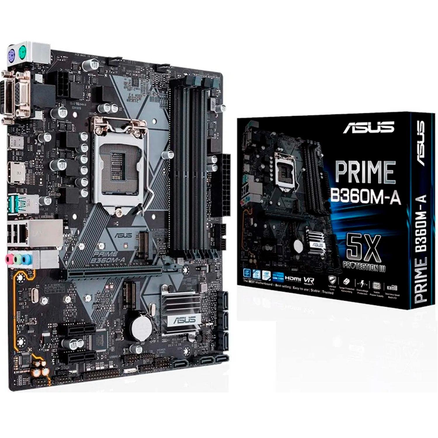 【中古】【非常に良い】ASUS Intel B360 搭載 LGA1151 対応 マザーボード PRIME B360M-A 【MicroATX】