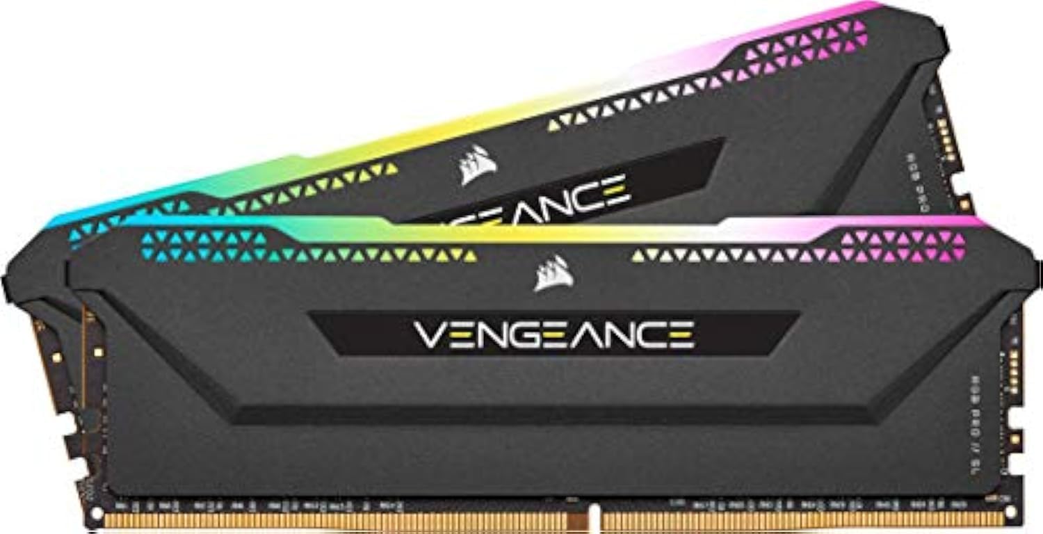 【中古】【非常に良い】CORSAIR DDR4-3200MHz デスクトップPC用 メモリモジュール VENGEANCE RGB PRO シリーズ 16GB [8GB×2枚] CMW16GX4M2C3200C16W