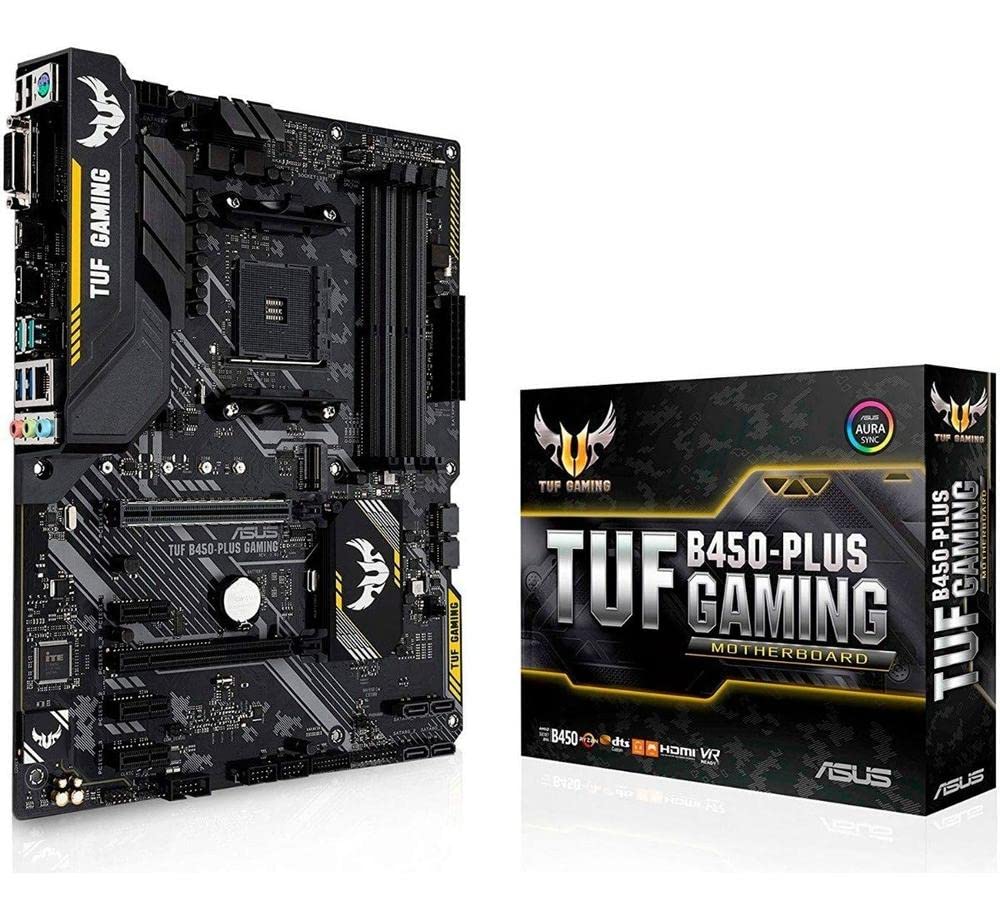 【中古】【非常に良い】ASUS AMD B450搭載 AM4対応 マザーボード TUF B450-PLUS GAMING【ATX】【 第3世代 AMD Ryzen CPU に対応】