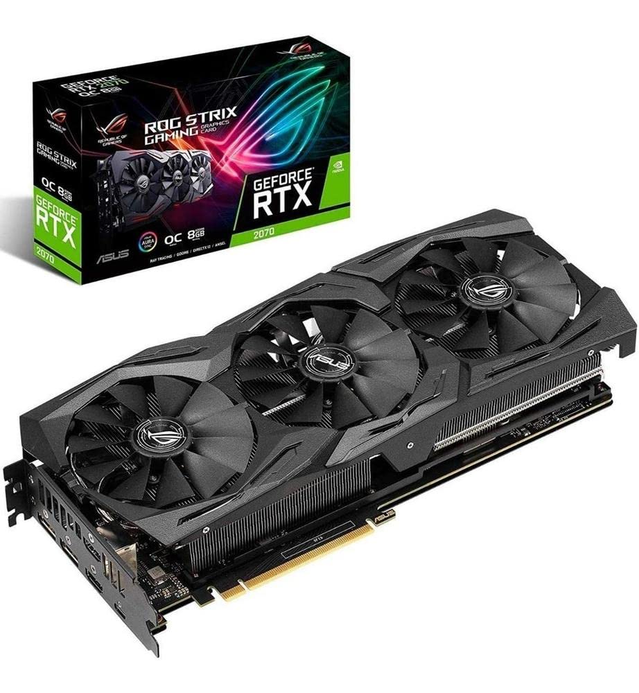 【中古】【非常に良い】ASUS NVIDIA GeForce RTX 2070搭載 トリプルファンモデル ブラック 8GB ROG-STRIX-RTX2070-O8G-GAMING｜ドリエムコーポレーション